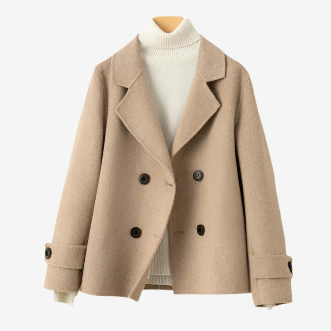 ELARA - Klassieke korte wollen jas voor een elegante look
