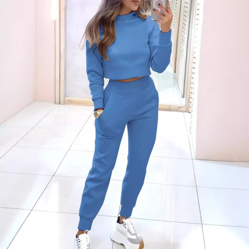 LENA - Tweedelige athleisure set met cropped top voor dames