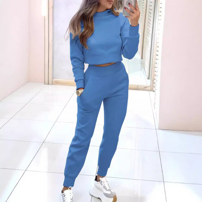 LENA - Tweedelige athleisure set met cropped top voor dames