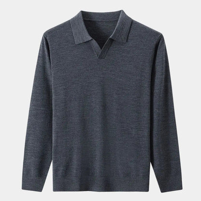 Comfortabele heren V-hals trui met klassieke pasvorm – EDRIAN - Glamorix