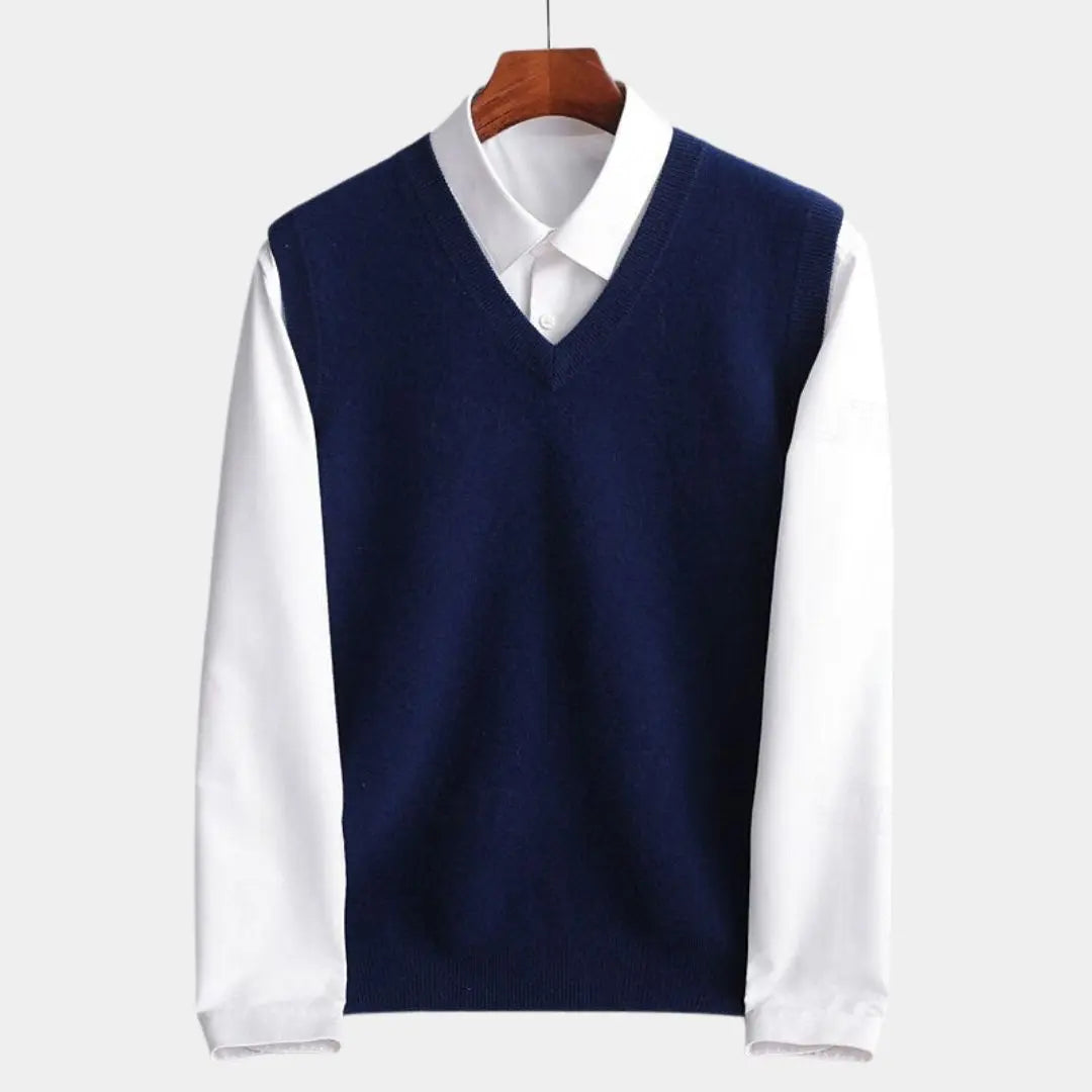 Herenvest met kraag en ritssluiting – RUVARO - Glamorix