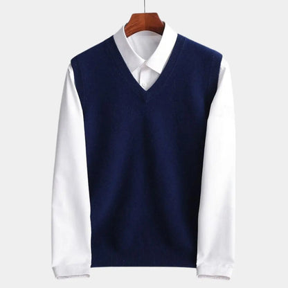 Herenvest met kraag en ritssluiting – RUVARO - Glamorix