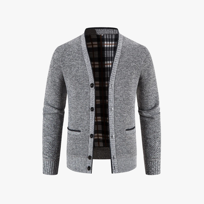Gebreid vest met geruite voering voor heren – NOVAWEAR - Glamorix