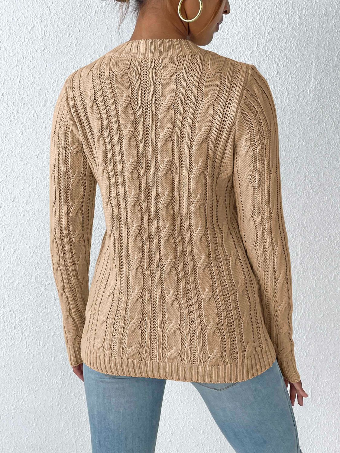 PEARLWEAVE - Warme Pullover met Weefpatroon en Sierparels