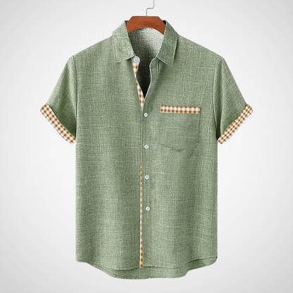 Korte mouwen herenshirt met stijlvolle geruite details – NOAH CHECK - Glamorix