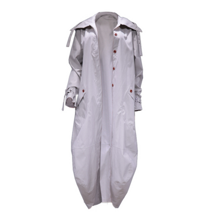 NORA - Lange oversized trenchcoat met capuchon voor dames