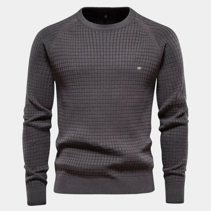 Gestructureerde heren trui met ronde hals – TAVIOR - Glamorix