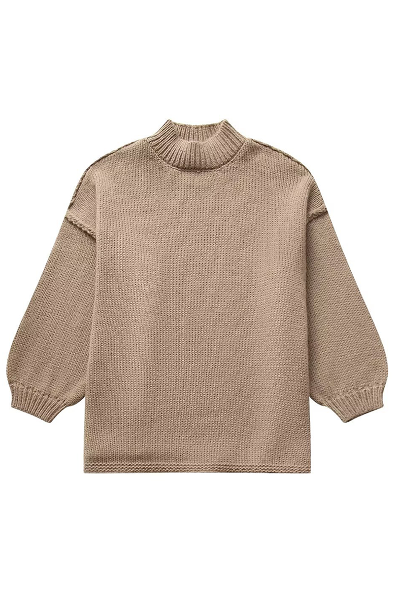 EVERYDAY ESSENTIAL - Effen Ronde Hals Pullover voor Dagelijks Gebruik