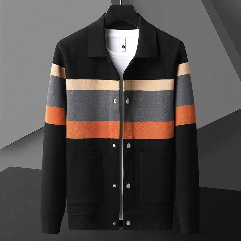 JULIEN – Heren vest met gekleurde strepen en knoopsluiting - Glamorix
