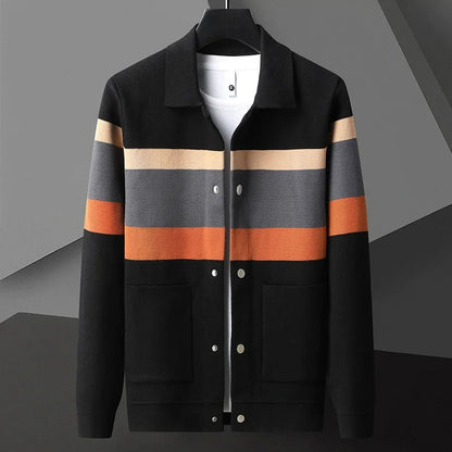 JULIEN – Heren vest met gekleurde strepen en knoopsluiting - Glamorix