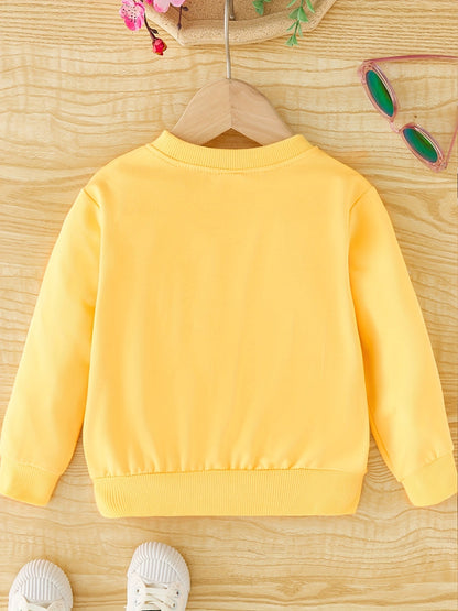BELLA - Meisjes sweatshirt met eenhoornprint en ronde hals
