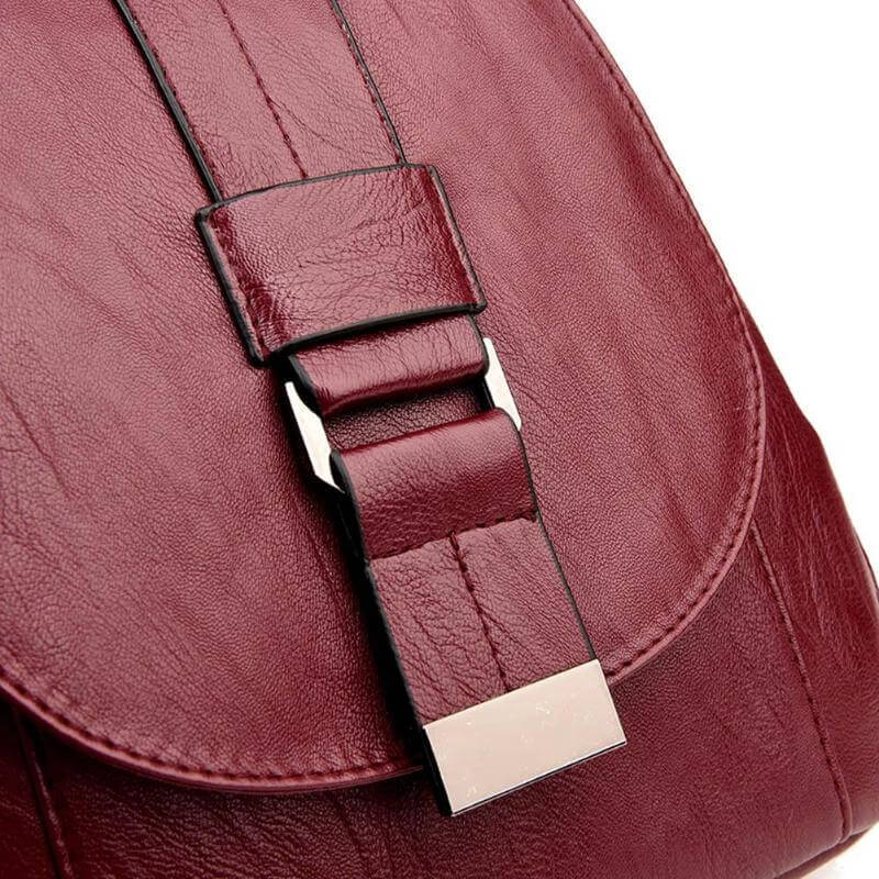 Elegante leren damesrugzak met minimalistisch design en slimme indeling – MAELYA LuxePack - Glamorix