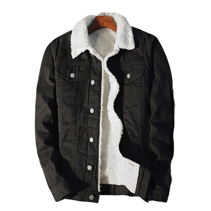 BROOKS - Denimjas met sherpa voering voor heren