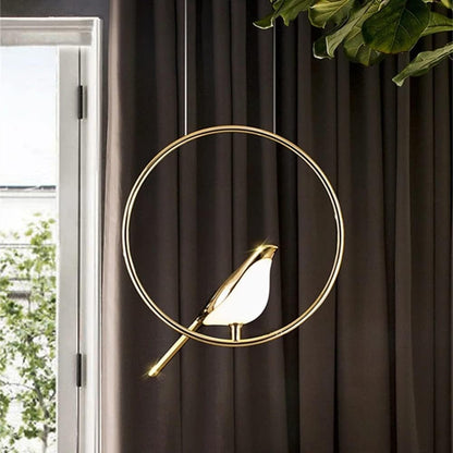 AVIANNA – Creatieve LED hanglamp in de vorm van vogels met ringen