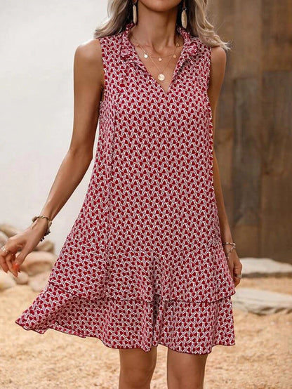 Elegante dames midi-jurk met print en vrouwelijke pasvorm – MAYLIA BLOOM - Glamorix