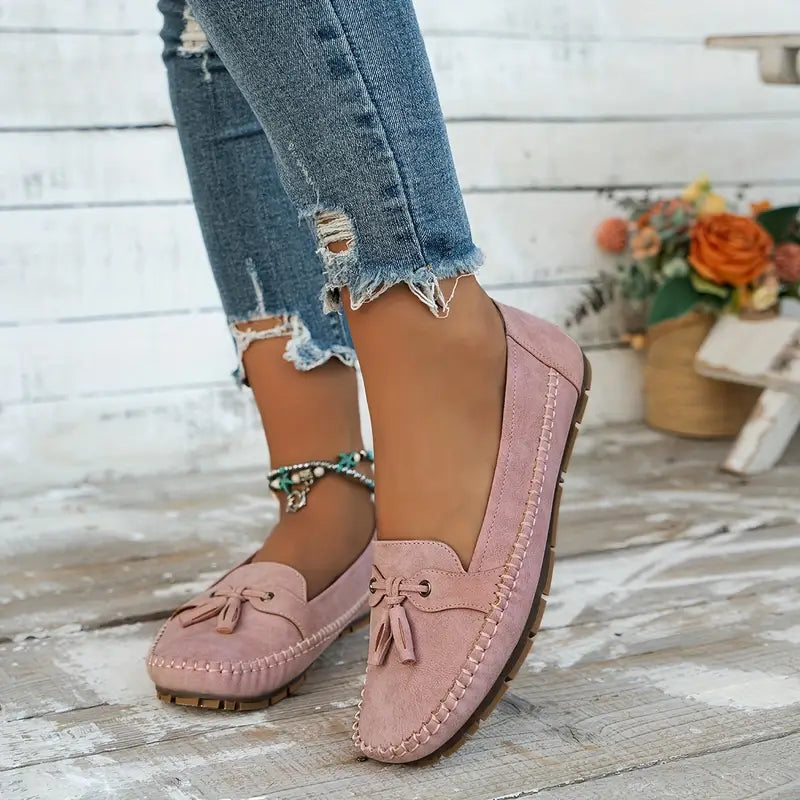 Stijlvolle dames loafers met strikdetail en flexibele zool – MAIA FLEX - Glamorix