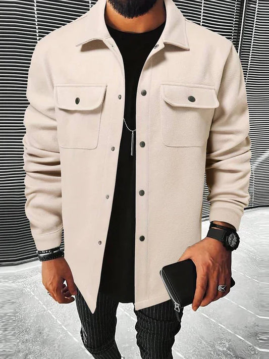 FELTON - Button-down jas met zakken en een stijlvolle look