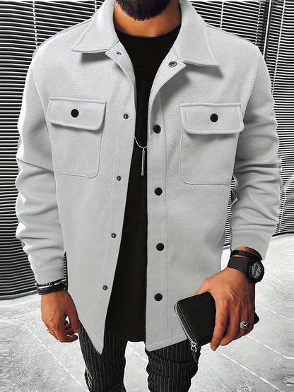 FELTON - Button-down jas met zakken en een stijlvolle look