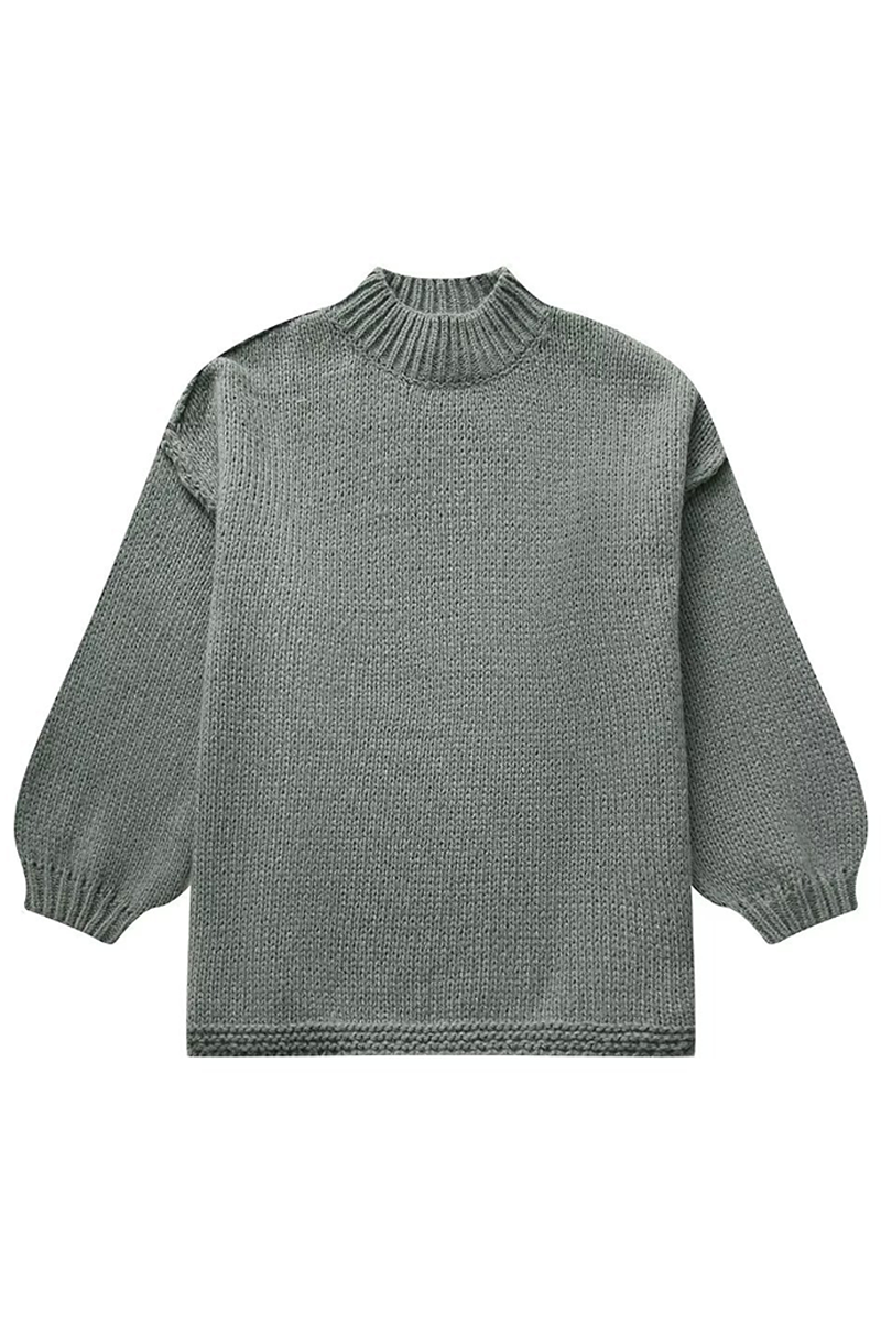 EVERYDAY ESSENTIAL - Effen Ronde Hals Pullover voor Dagelijks Gebruik