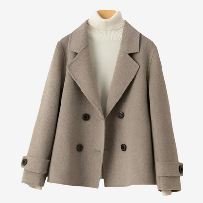 ELARA - Klassieke korte wollen jas voor een elegante look