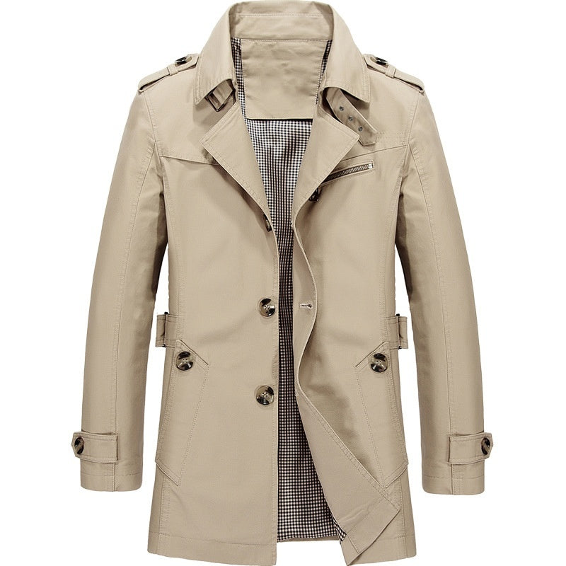 LEX – Klassieke trenchcoat met dubbele rij knopen