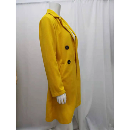 CARINA - Moderne trenchcoat voor dames met dubbele rij knopen en slanke pasvorm