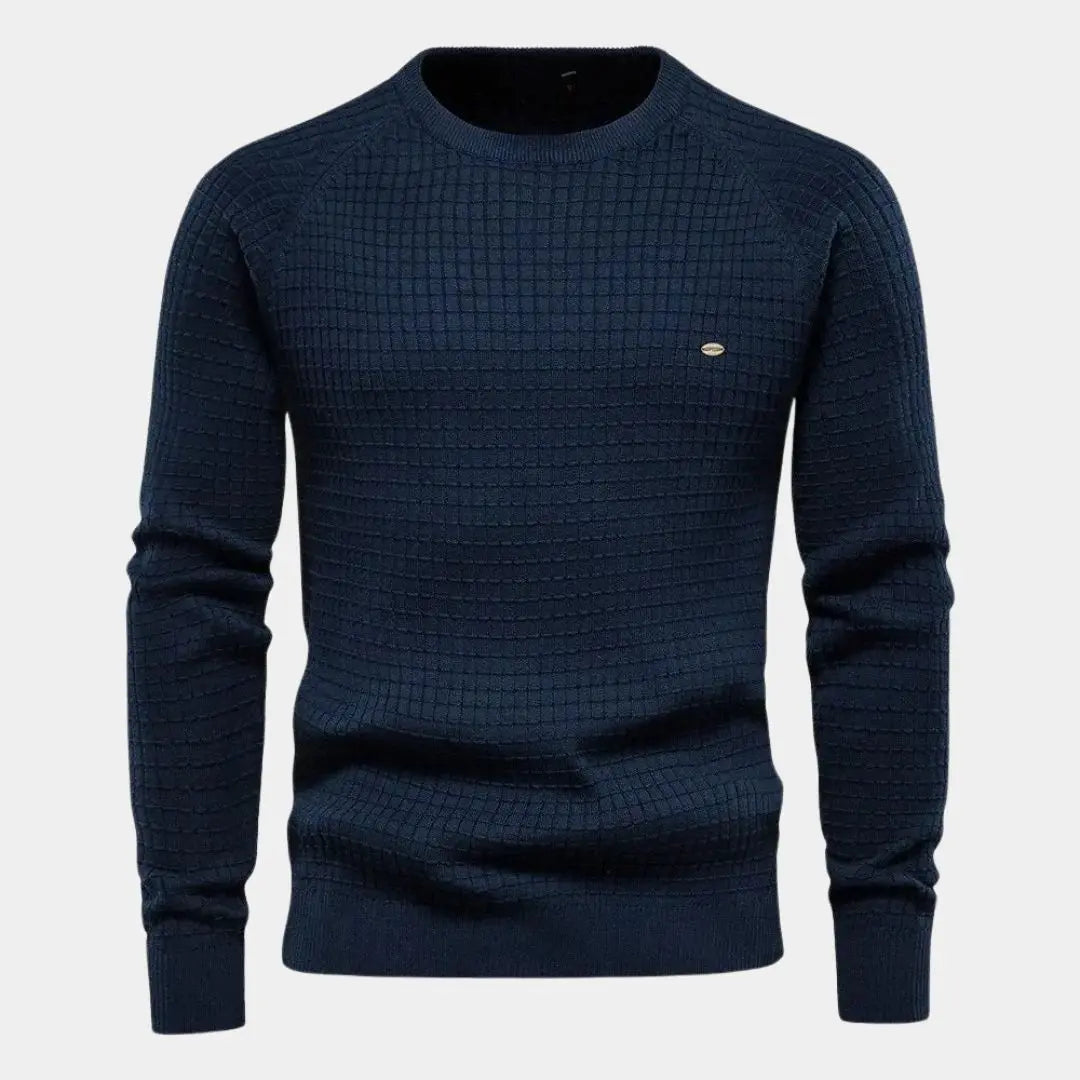 Gestructureerde heren trui met ronde hals – TAVIOR - Glamorix