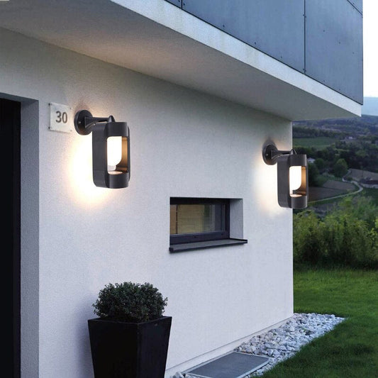 Buitenlamp met amberkleurig glas en weerbestendig design – AURELIA GLOW - Glamorix