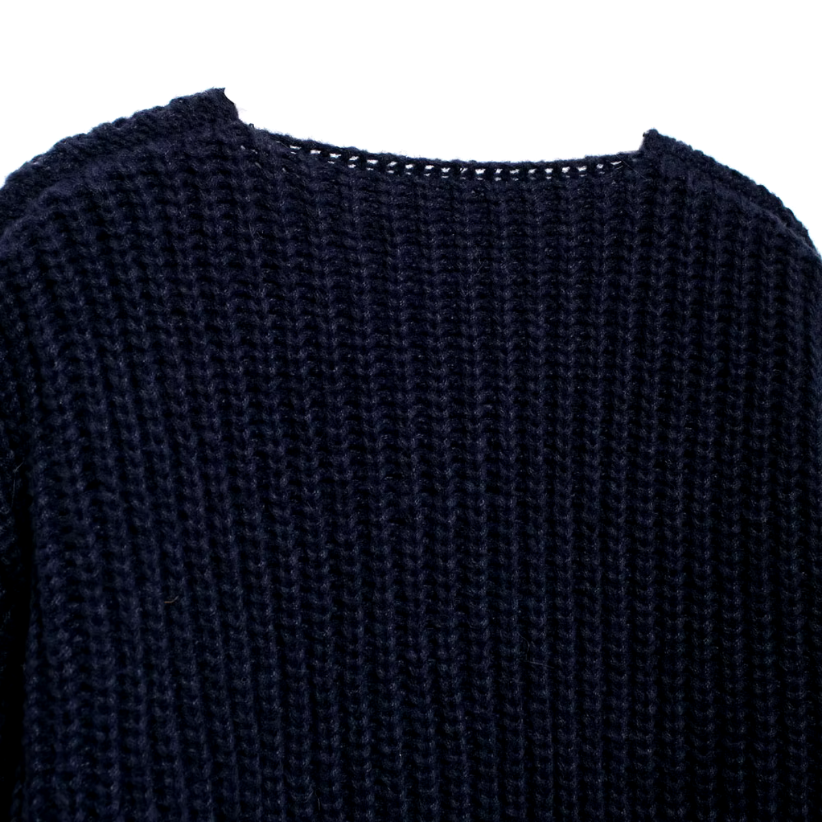 ELISE - Navy gebreid vest met knopen en elegante charme