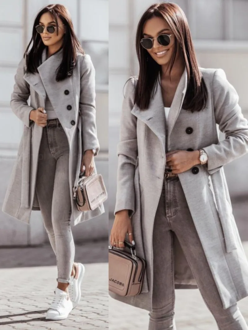 CELINE - Stijlvolle trenchcoat met dubbele knoopsluiting en slim fit voor dames
