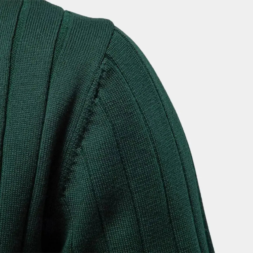 Gebreid heren vest met knoopsluiting en klassieke pasvorm – MAERON - Glamorix