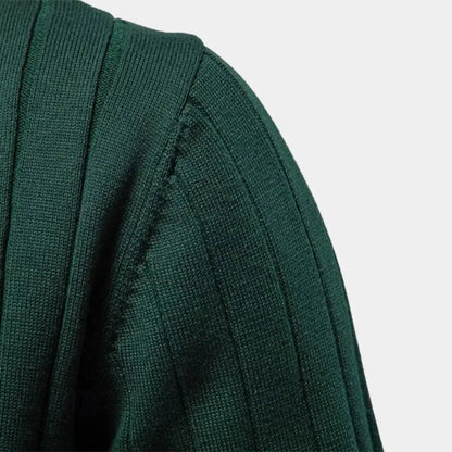 Gebreid heren vest met knoopsluiting en klassieke pasvorm – MAERON - Glamorix