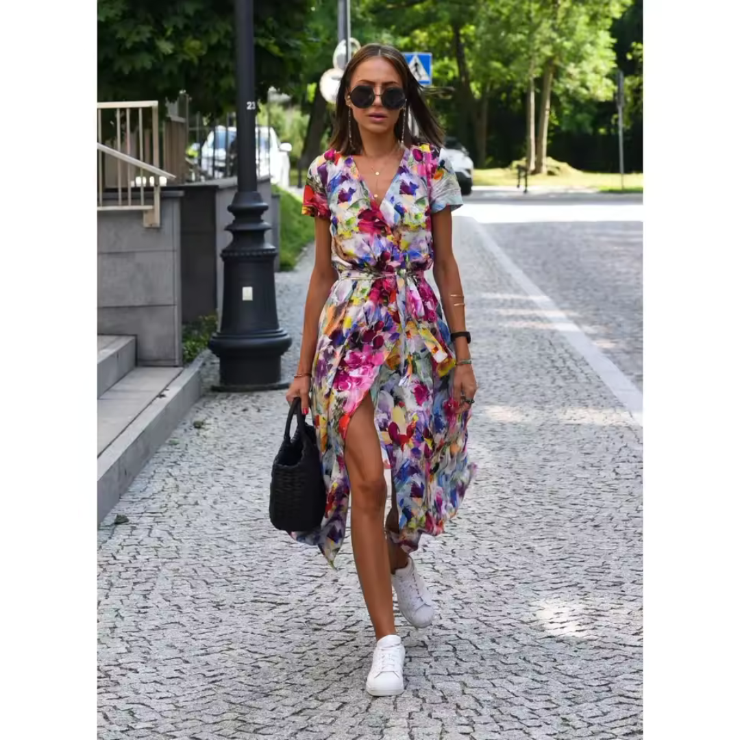 ELVINA – Elegante wikkeljurk met flatterende pasvorm en tijdloze charme