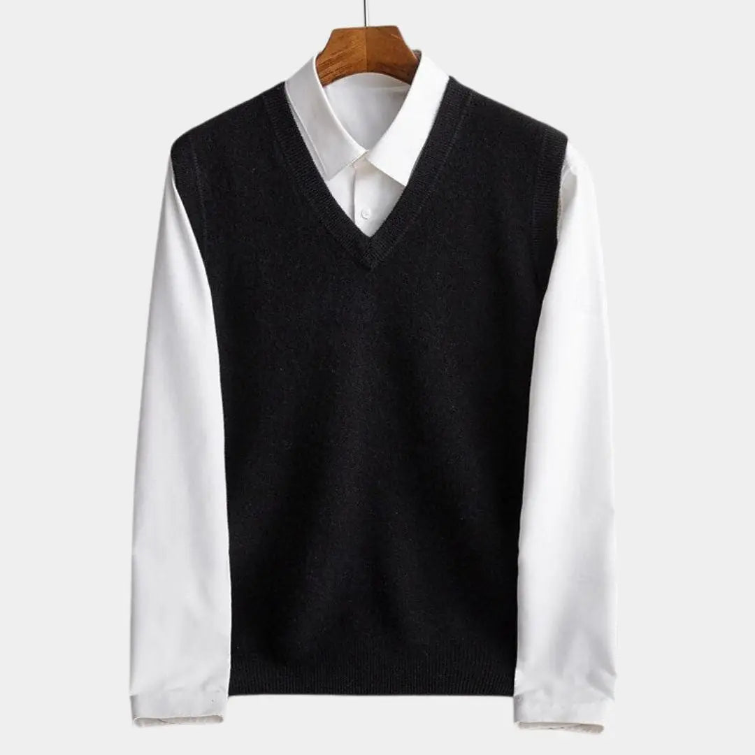 Herenvest met kraag en ritssluiting – RUVARO - Glamorix