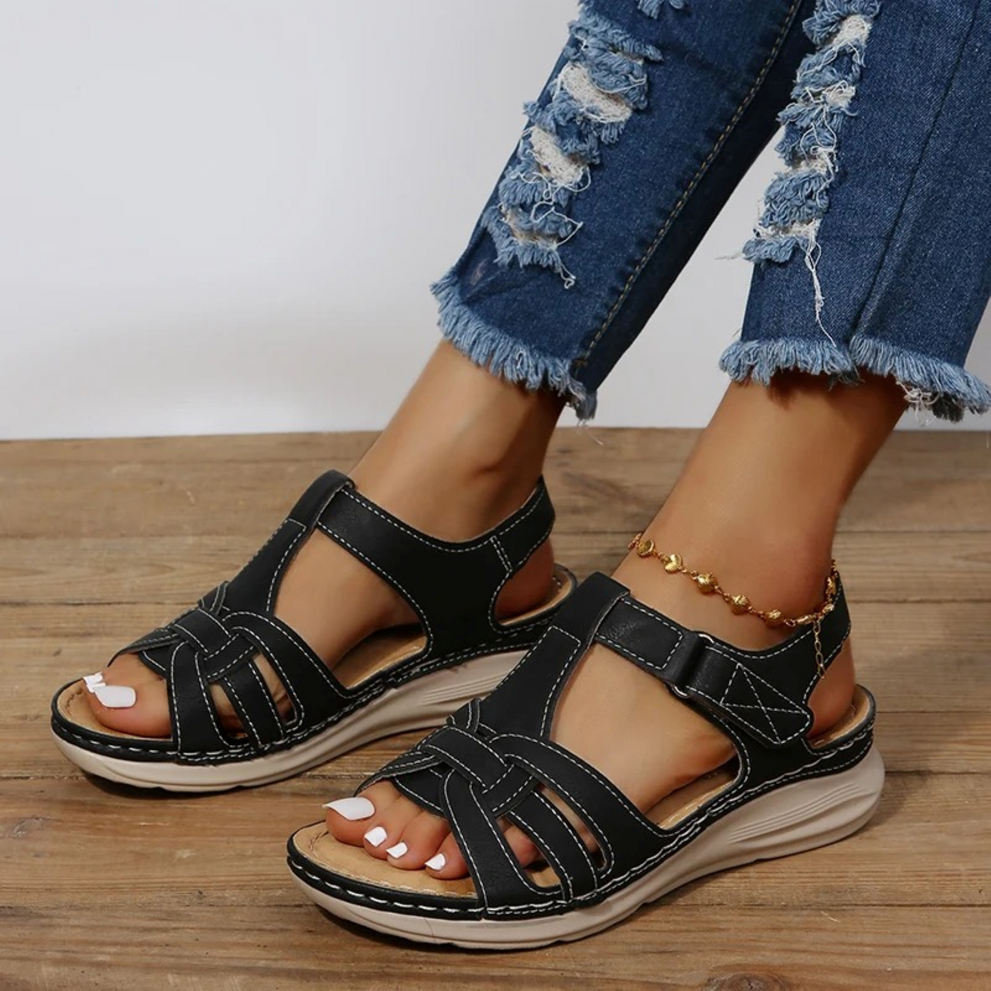 Elegante suède dames sandalen voor de zomer – Solenya SoftSteps - Glamorix