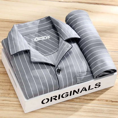 Marcos | Pyjama set met overhemd en knoopsluiting - Glamorix