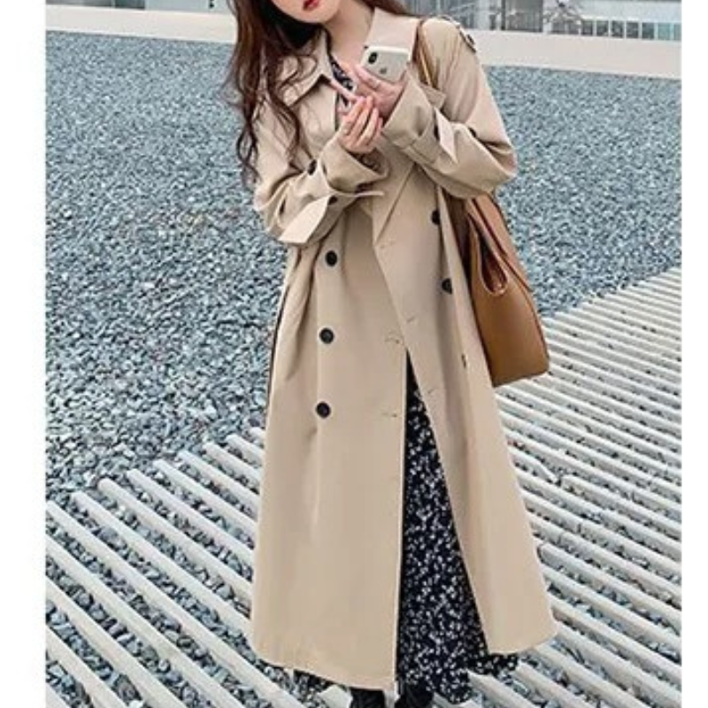 FELICIA - Oversized trenchcoat voor dames met dubbele knopen en relaxte pasvorm