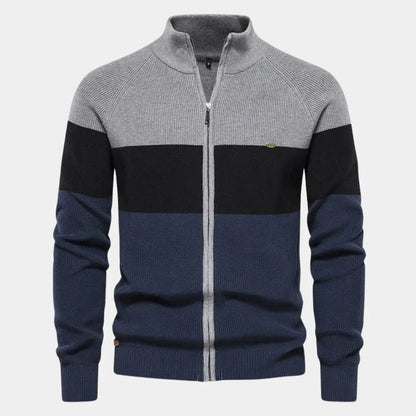 Casual herentrui met halve rits en comfortabele pasvorm – JAREL - Glamorix
