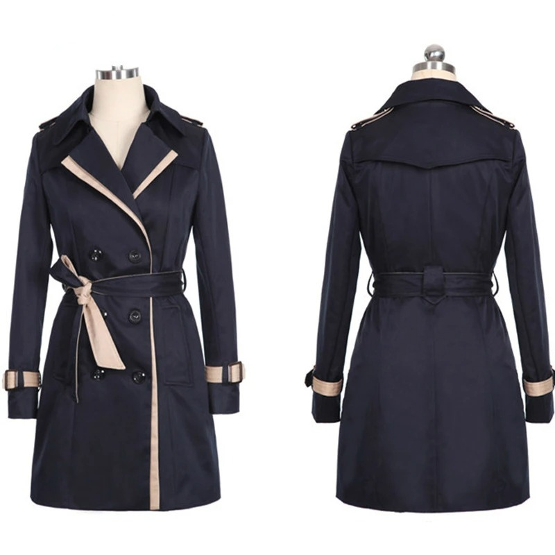 AMELIA - Stijlvolle slim fit trenchcoat met dubbele knoopsluiting voor dames