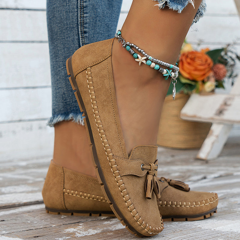 Stijlvolle dames loafers met strikdetail en flexibele zool – MAIA FLEX - Glamorix