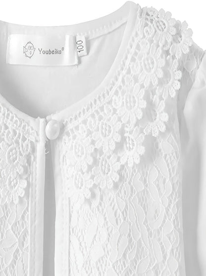 EMMA - Meisjes vest met kanten details