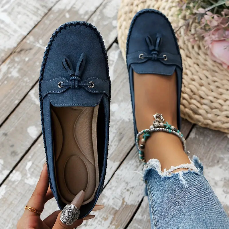 Stijlvolle dames loafers met strikdetail en flexibele zool – MAIA FLEX - Glamorix