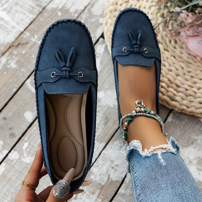 Stijlvolle dames loafers met strikdetail en flexibele zool – MAIA FLEX - Glamorix