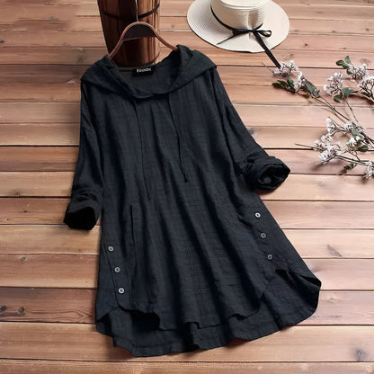 ARLINA – Linnen-katoenen damesblouse met luchtige pasvorm en natuurlijke elegantie
