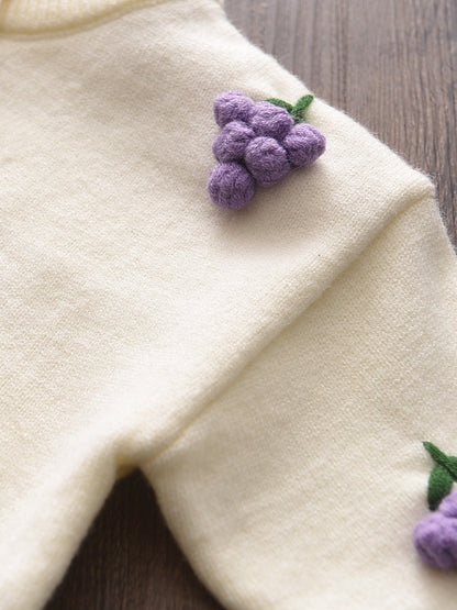 AVA - Meisjes gebreid vest en plooirokken set