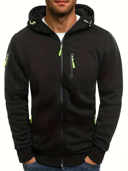 JASPER – Zip-up hoodie met verstelbare capuchon en ritszakken voor comfort en stijl