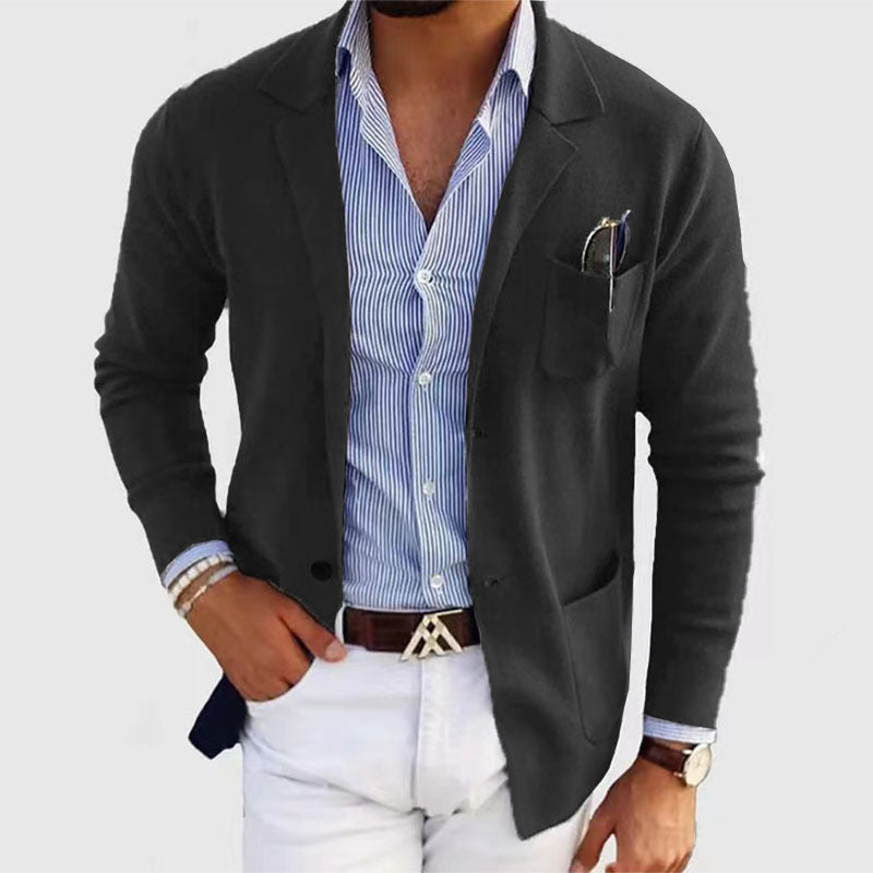 Casual herenblazer van lichtgewicht polyester met moderne pasvorm – VESTARO UrbanFit - Glamorix