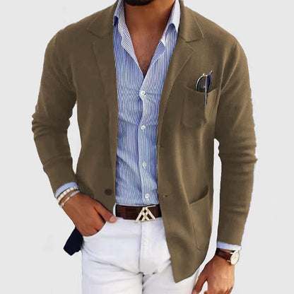 Casual herenblazer van lichtgewicht polyester met moderne pasvorm – VESTARO UrbanFit - Glamorix