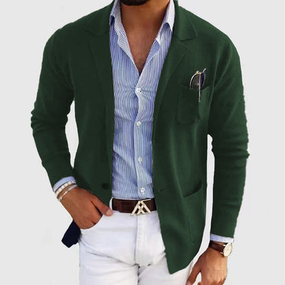 Casual herenblazer van lichtgewicht polyester met moderne pasvorm – VESTARO UrbanFit - Glamorix
