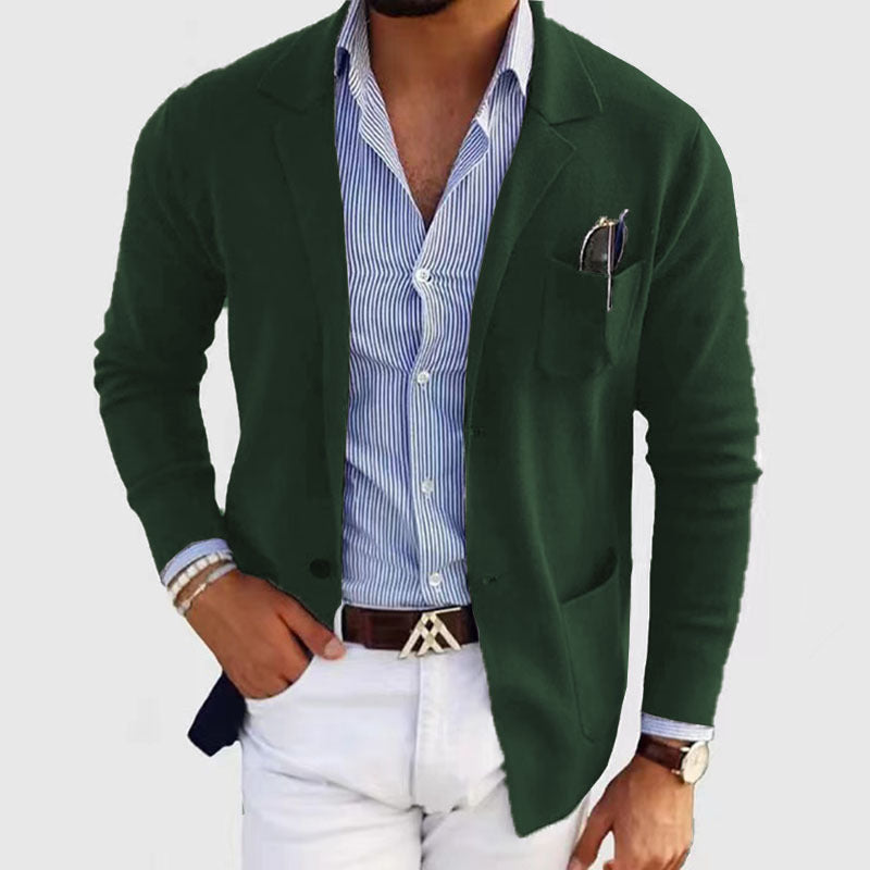 Casual herenblazer van lichtgewicht polyester met moderne pasvorm – VESTARO UrbanFit - Glamorix